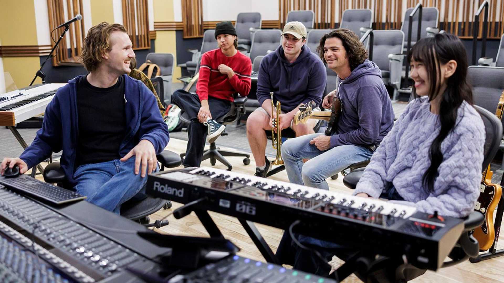 Byu Students With Grammy Winning Guitarist Mark Lettieri