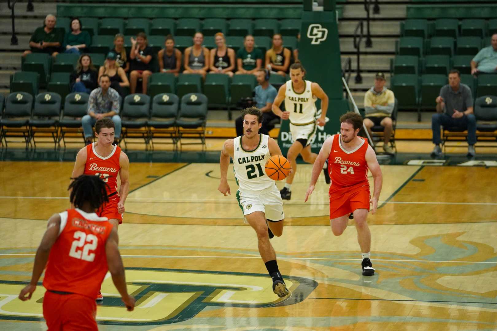 Cal Poly Basketball Team Playing