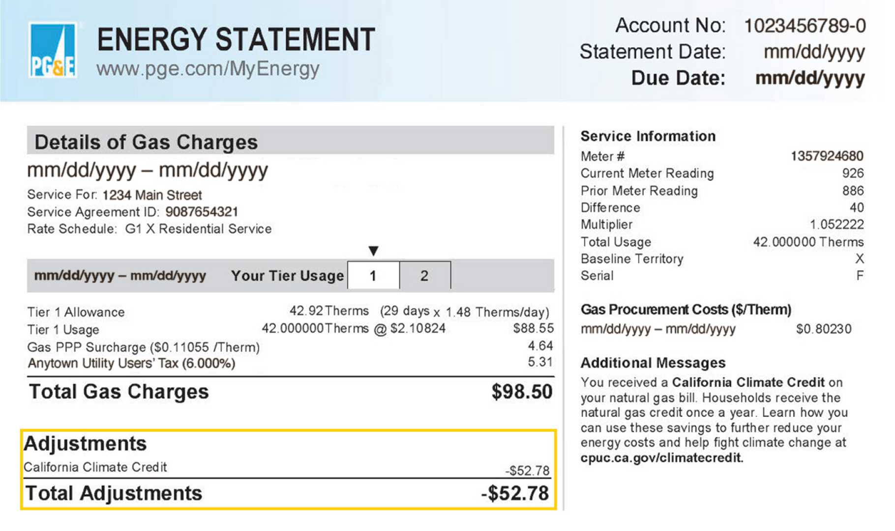 California Utility Bill Credits