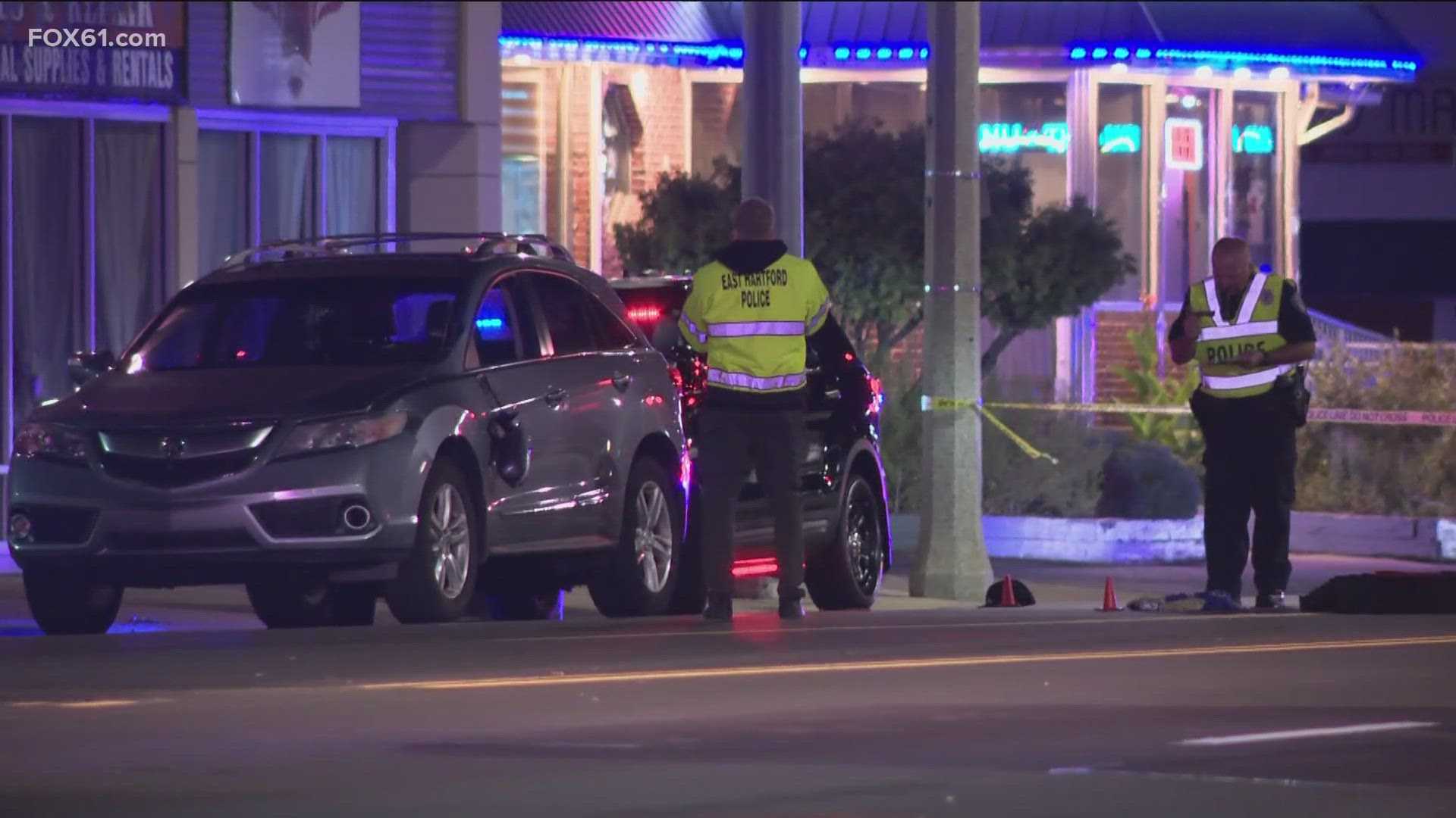 Car Pedestrian Crash Investigation Scene