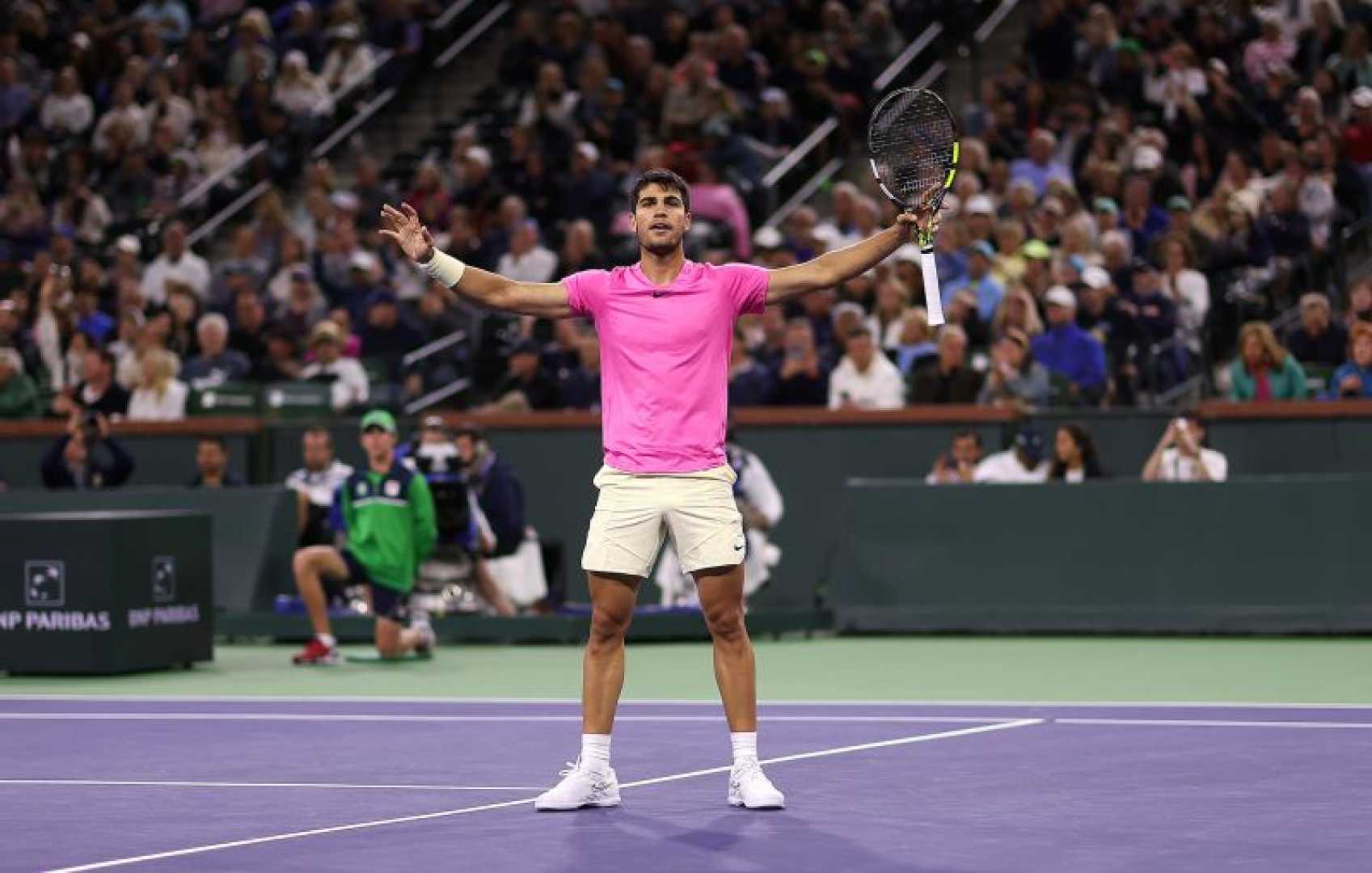 Carlos Alcaraz Tennis Match Indian Wells