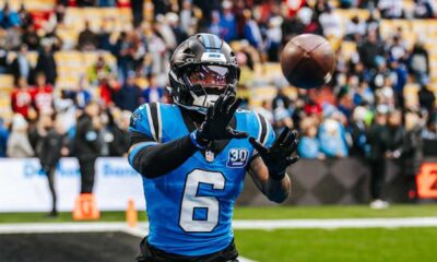 Carolina Panthers Miles Sanders Football Action