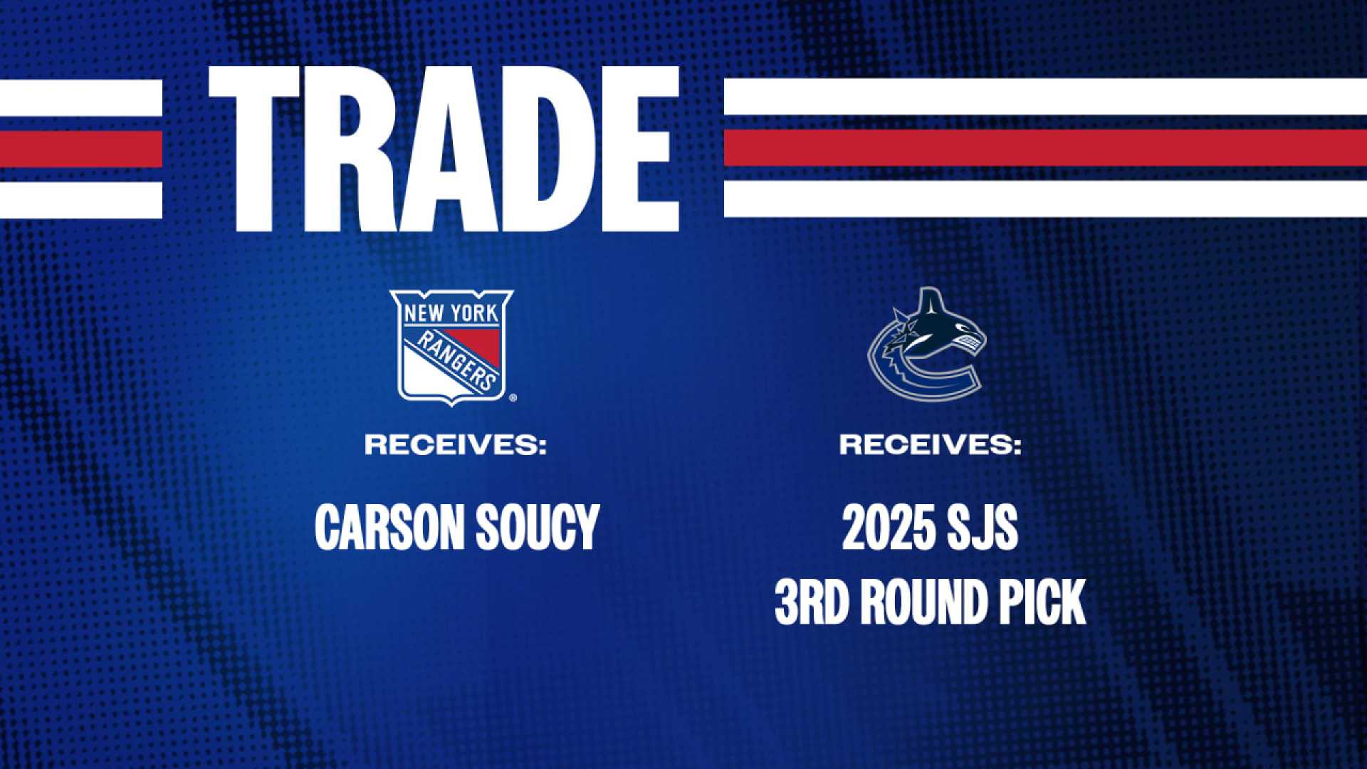 Carson Soucy New York Rangers Trade News