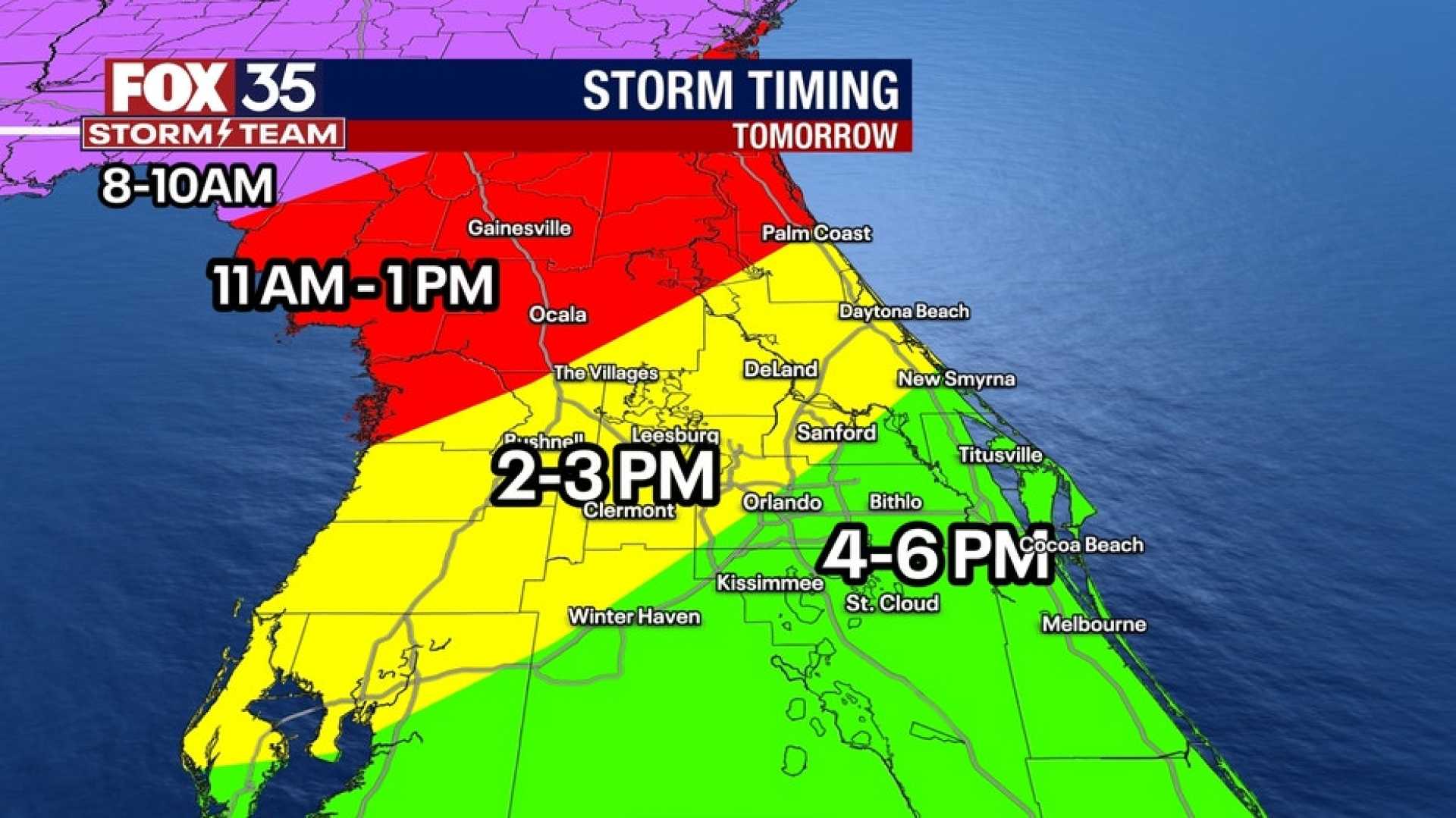 Central Florida Heavy Rain Storm Forecast