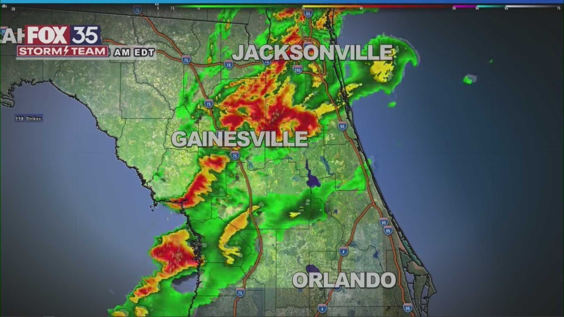 Central Florida Tornado Warning Weather Radar