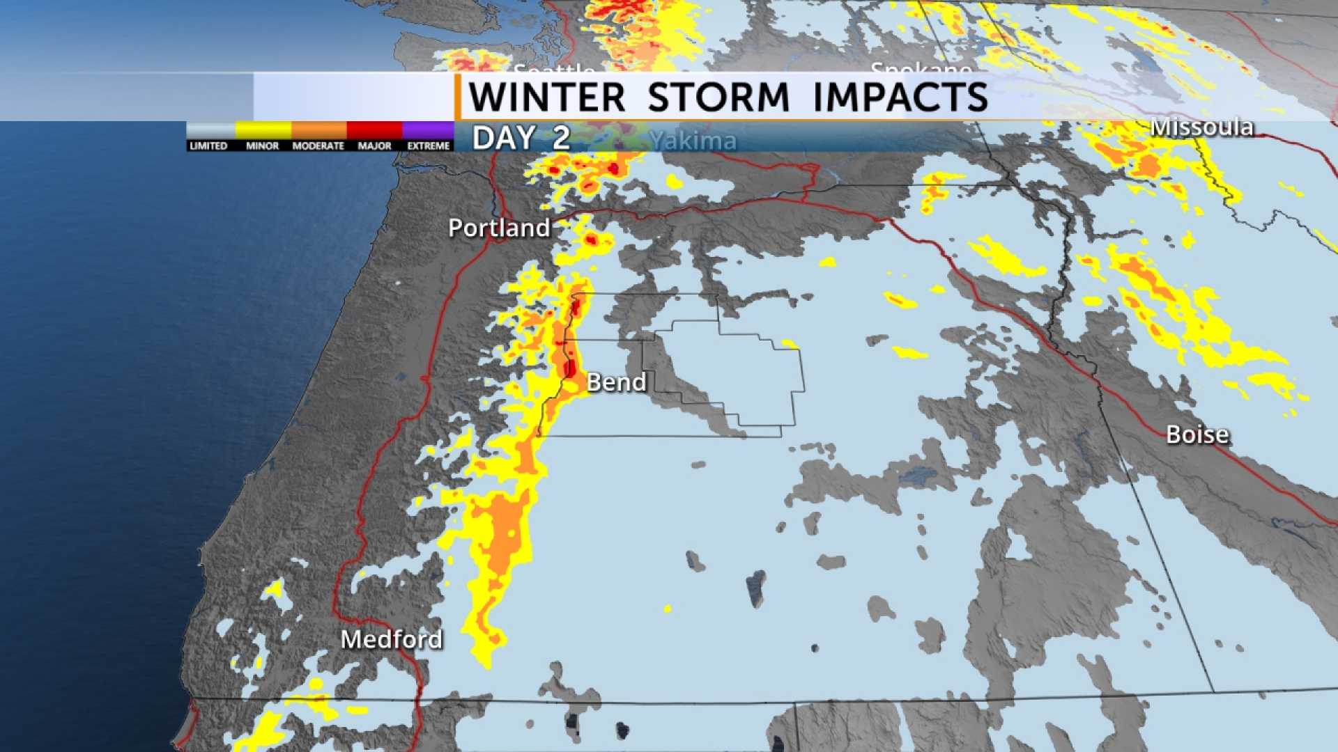 Central Oregon Winter Storm Weather Forecast