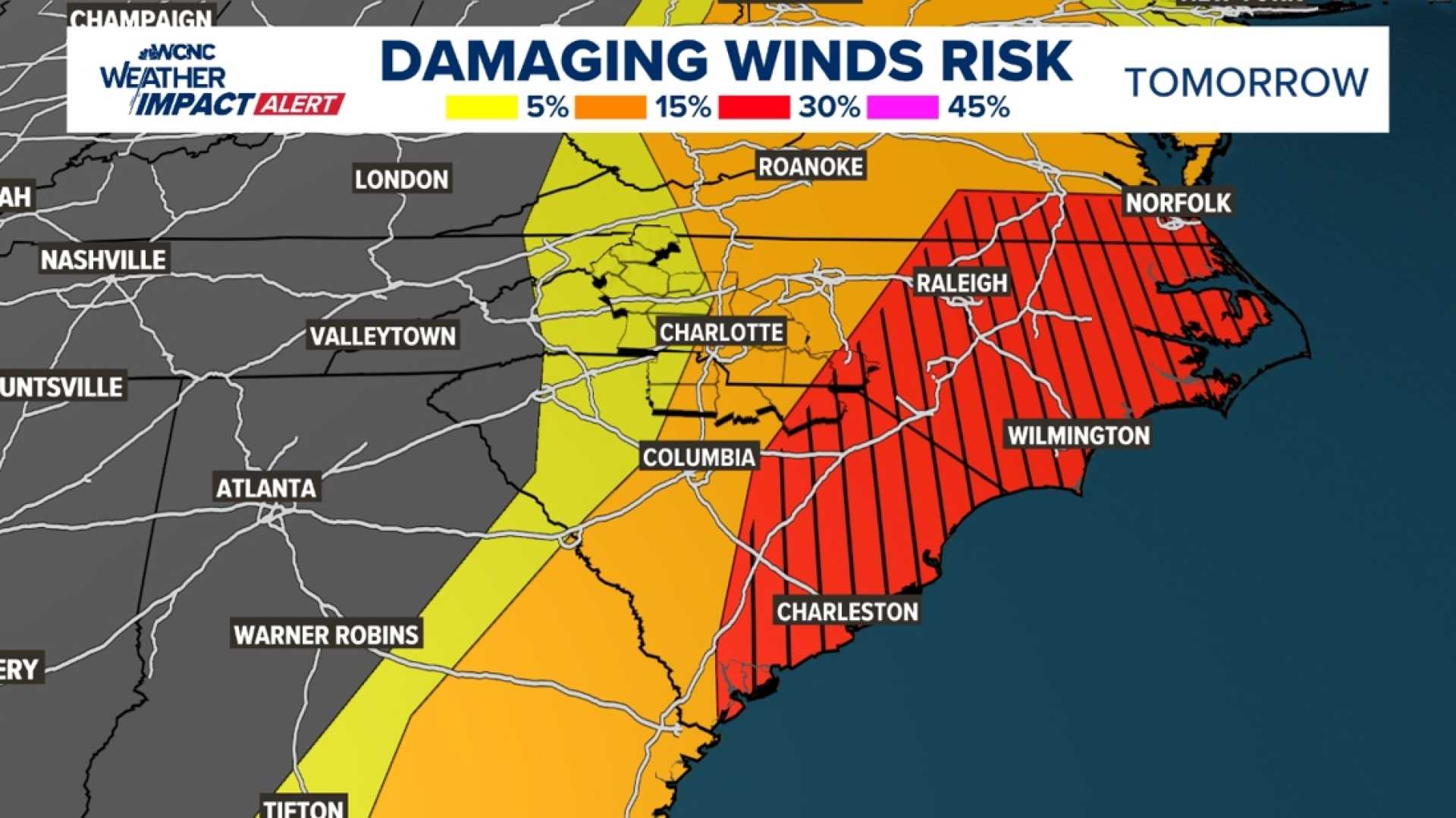 Charlotte North Carolina Storm Weather Alert