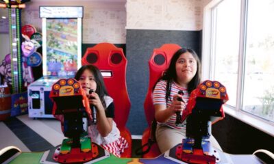 Children Playing In Restaurant Arcade Games