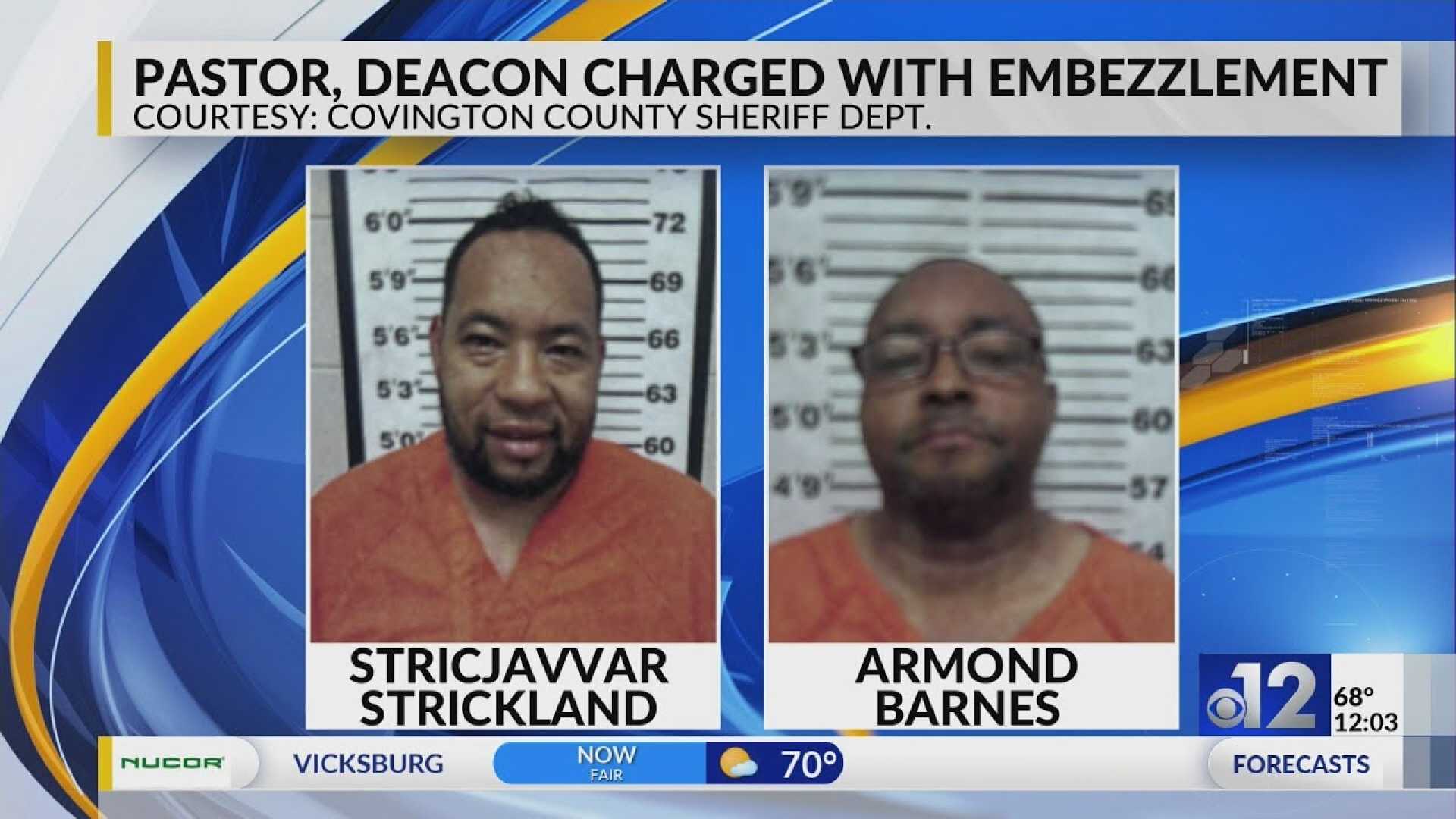 Church Leaders Arrest Embezzlement Charges Mississippi