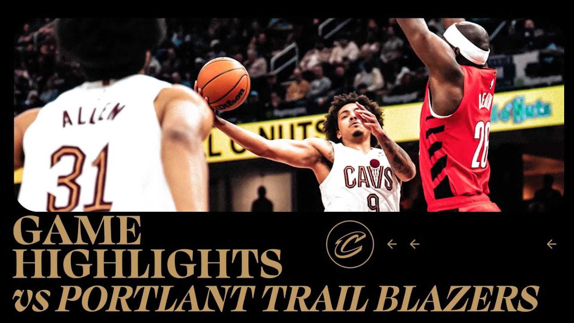 Cleveland Cavaliers Vs Portland Trail Blazers Basketball Game