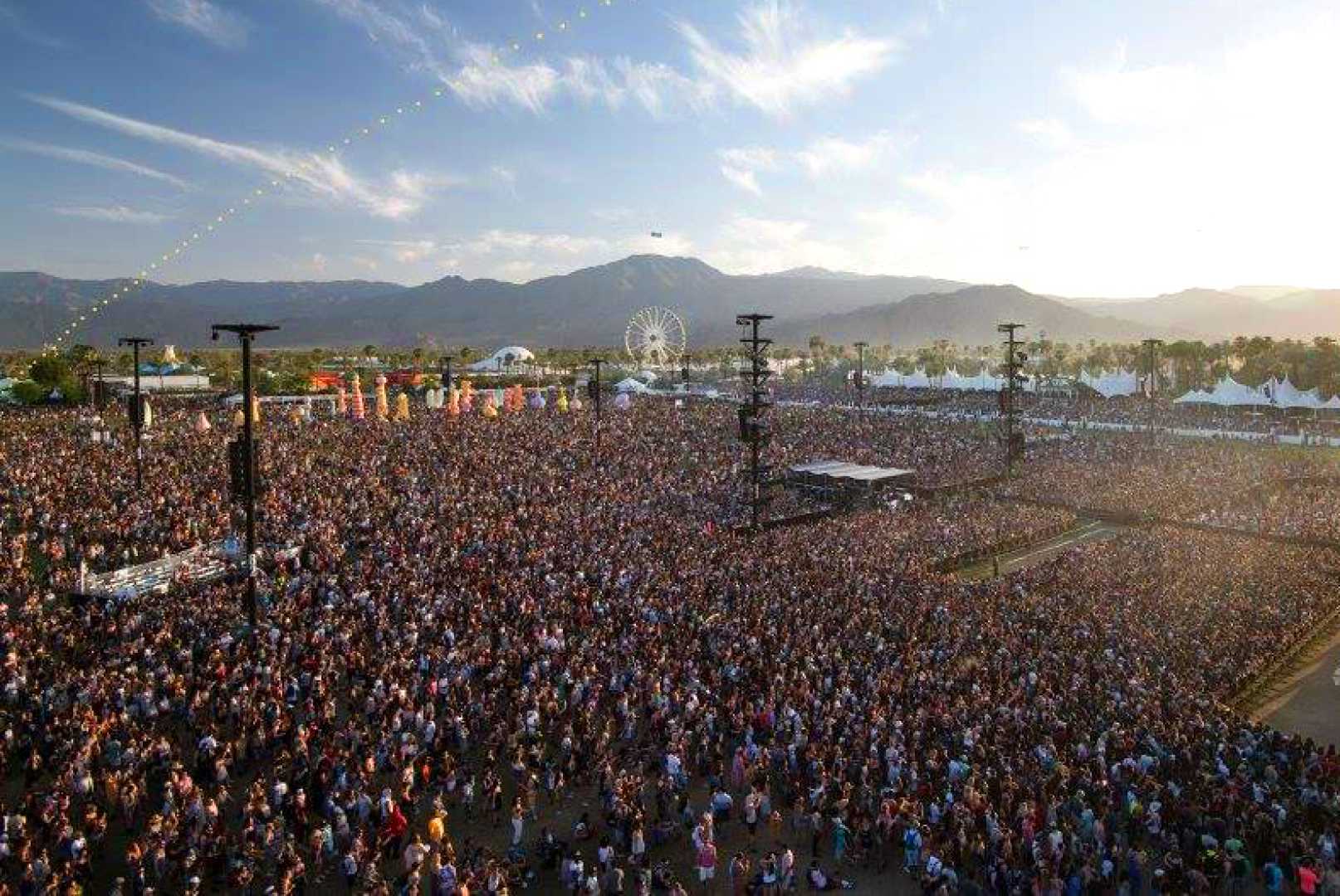 Coachella Music Festival Stage And Crowd