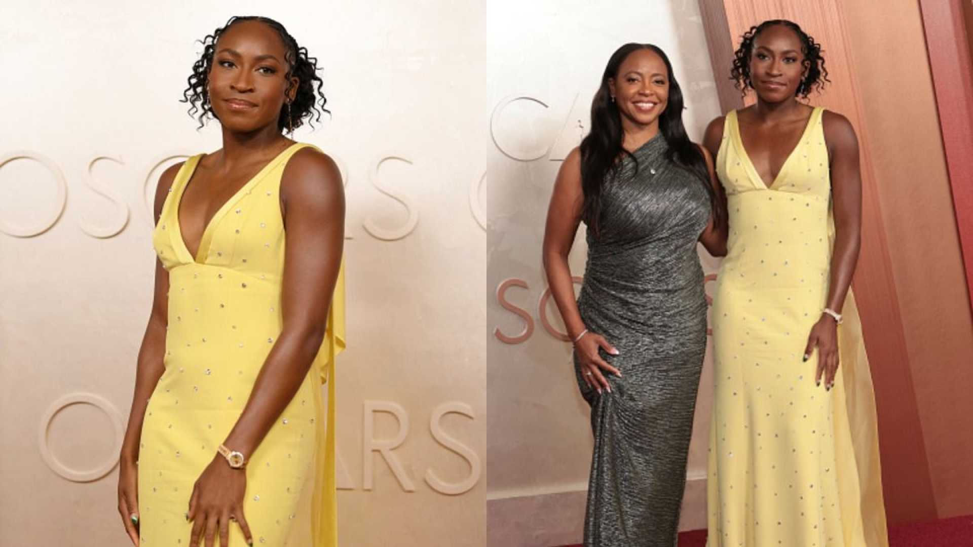 Coco Gauff Oscars Red Carpet Miu Miu Gown