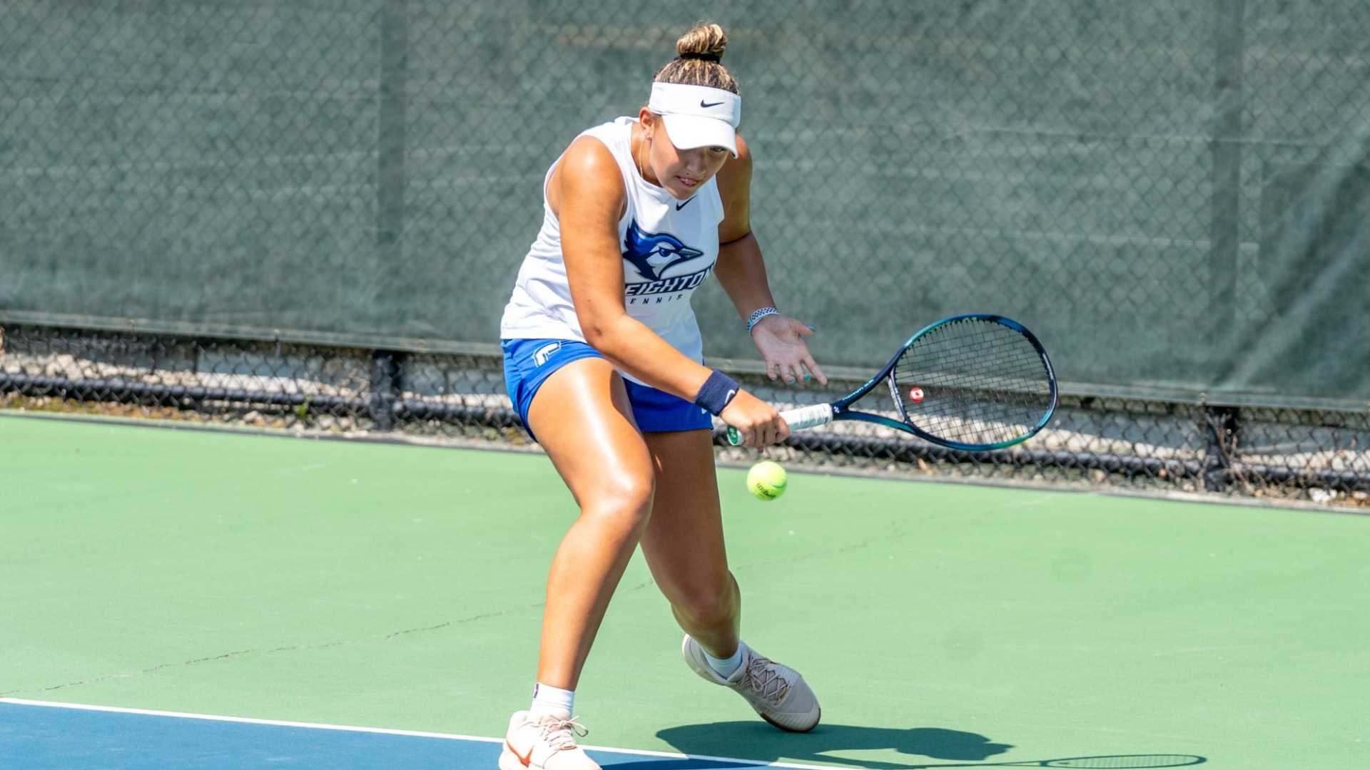 Creighton Women's Tennis Team Match Action