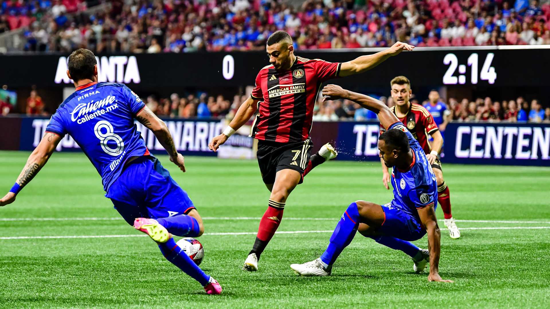 Cruz Azul Soccer Team Players In Action