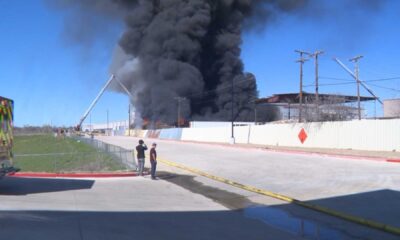 Dallas Fire Thick Smoke Recycling Plant