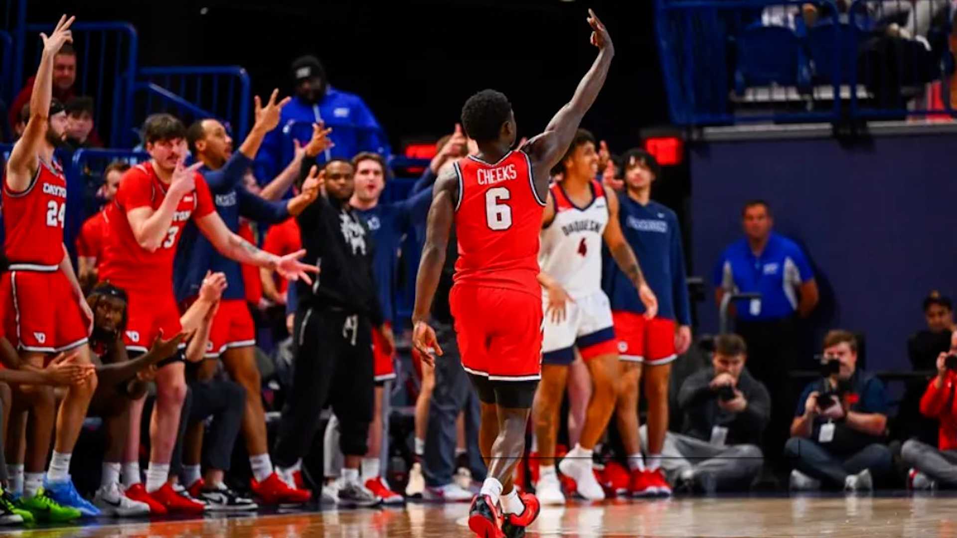 Dayton Flyers Basketball Team Action Shot