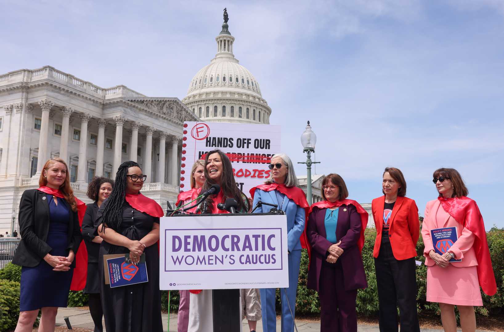 Democratic Congresswomen Pink Attire Protest