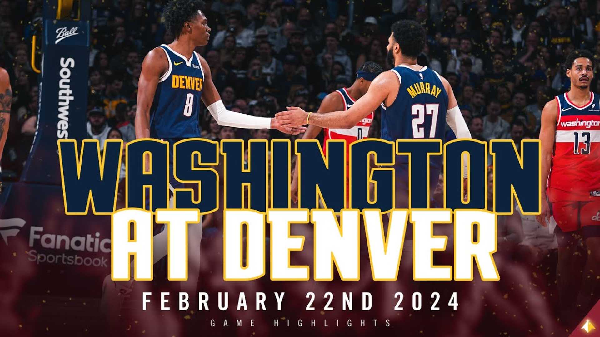 Denver Nuggets Vs Washington Wizards Basketball Game