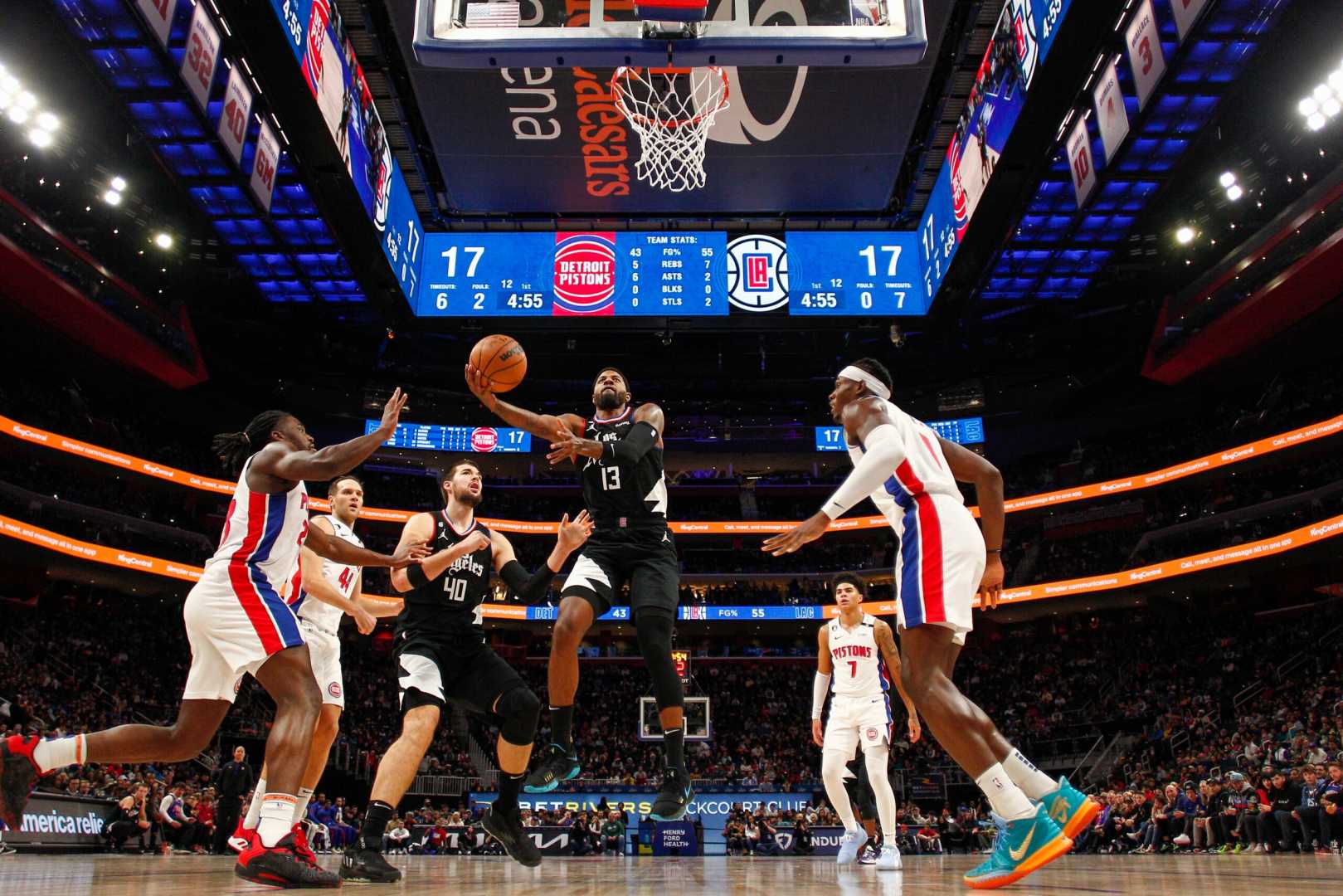 Detroit Pistons Vs Los Angeles Clippers Basketball