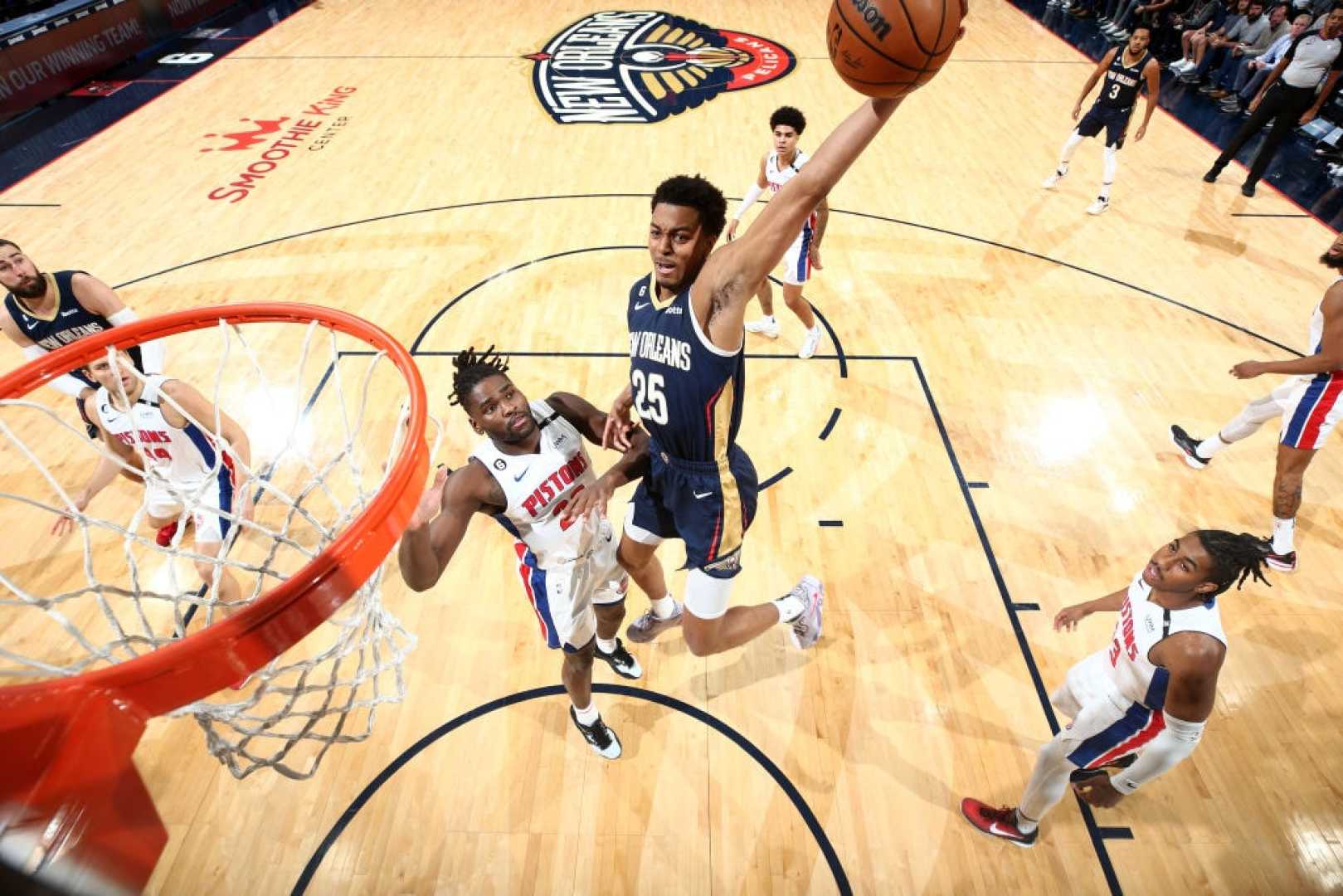 Detroit Pistons Vs New Orleans Pelicans Basketball Action