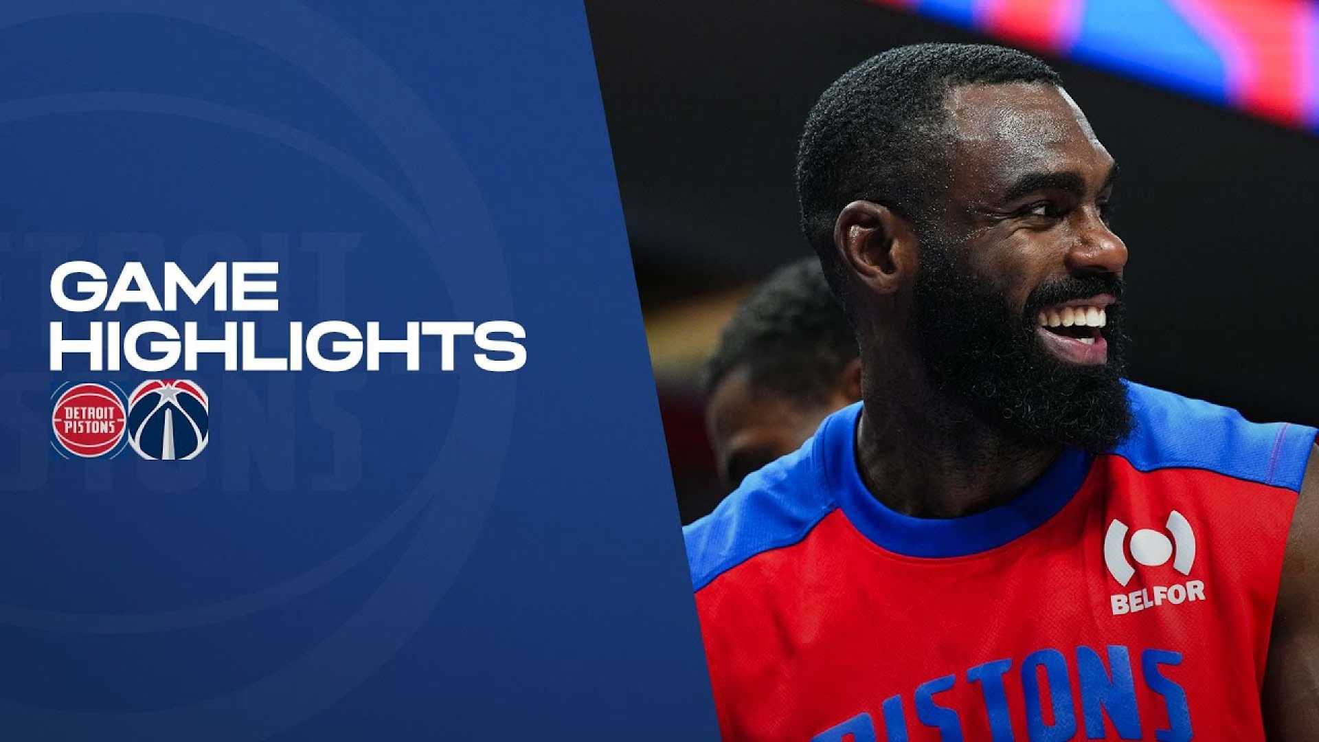 Detroit Pistons Vs Washington Wizards Game Highlights