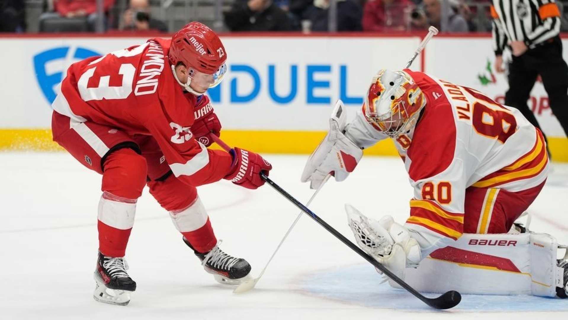 Detroit Red Wings Action Shots Hockey Game