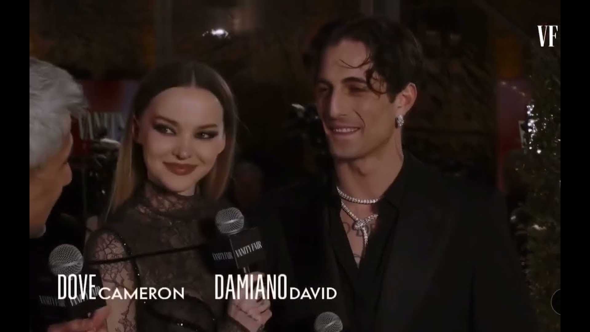 Dove Cameron Damiano David 2025 Vanity Fair Oscar Party