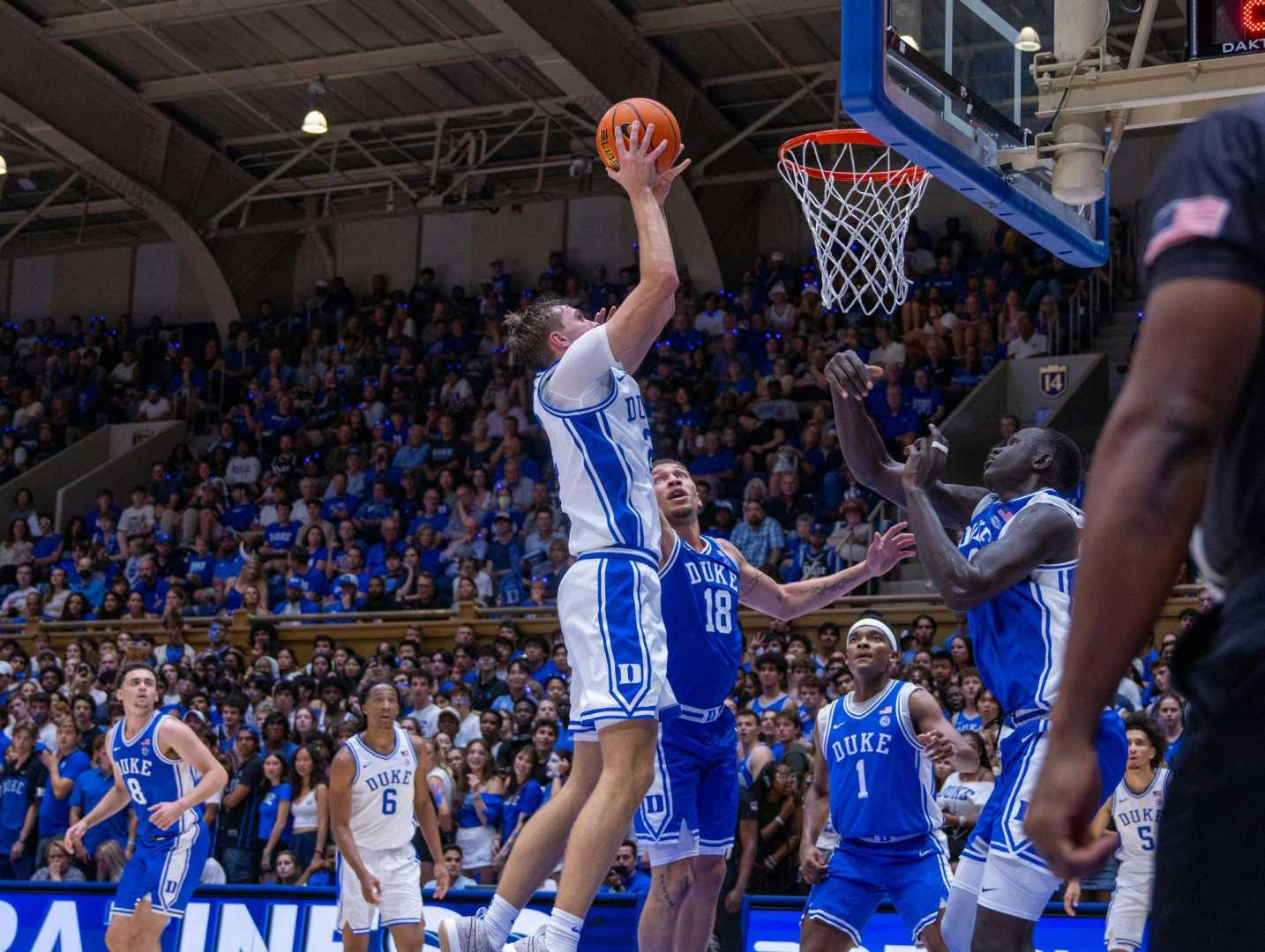 Duke Blue Devils Basketball Team In Action