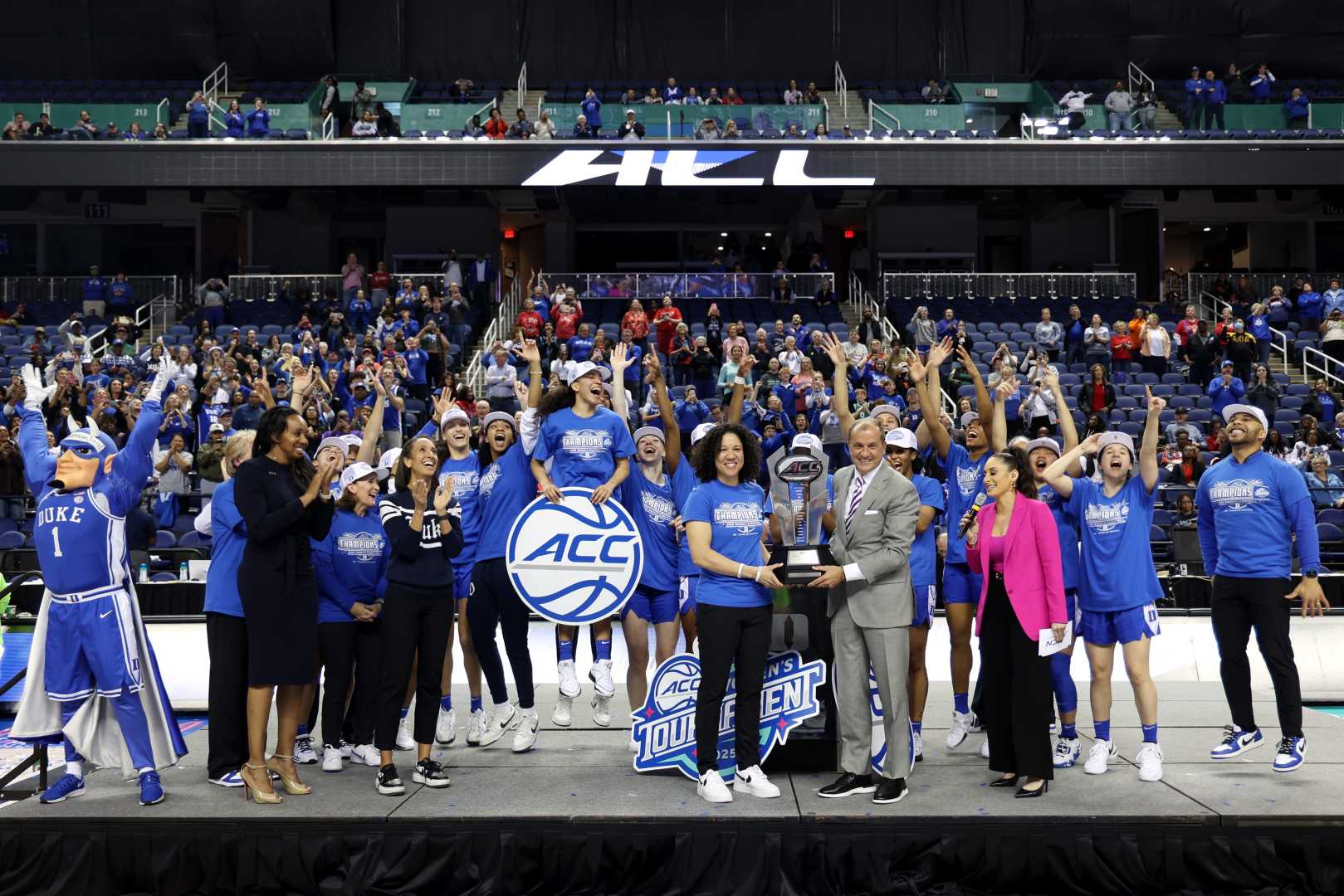 Duke Women's Basketball Team Celebrates Acc Championship