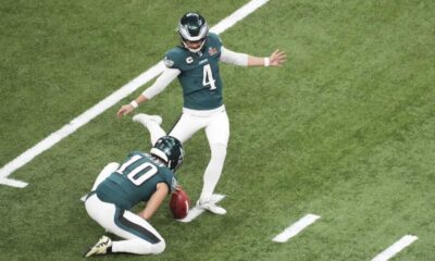 Eagles Kicker Jake Elliott During Super Bowl