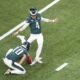 Eagles Kicker Jake Elliott During Super Bowl