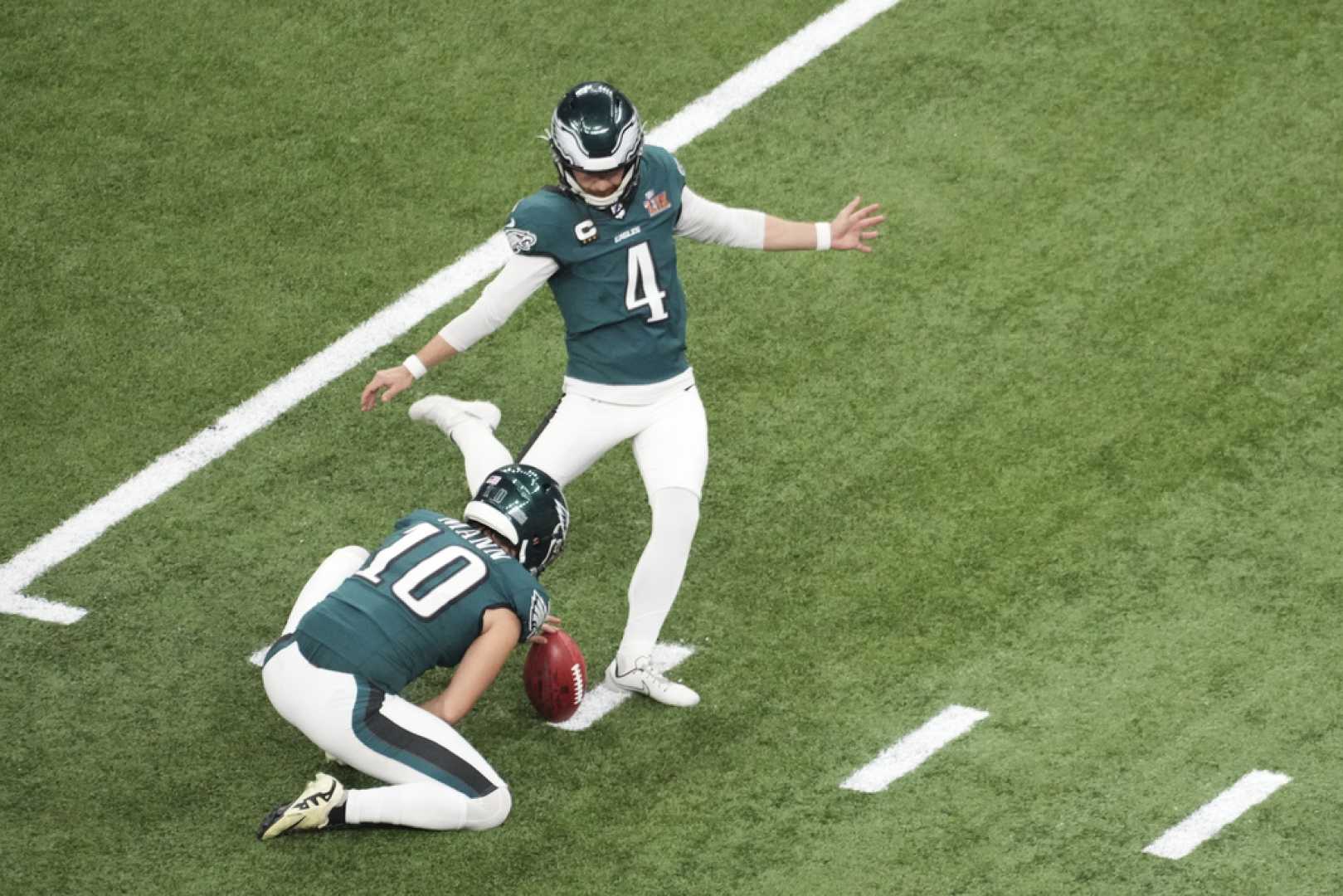 Eagles Kicker Jake Elliott During Super Bowl