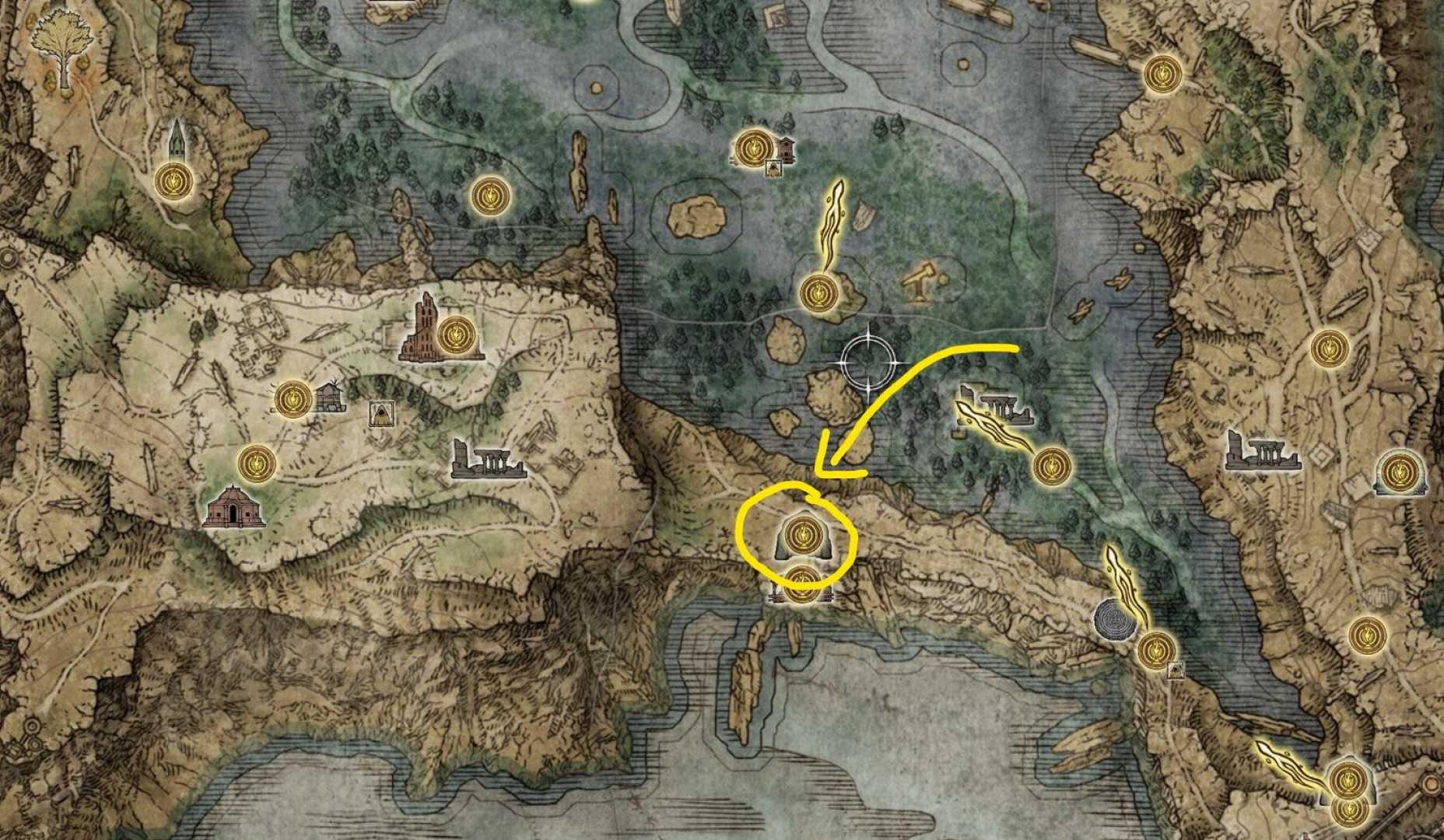 Elden Ring Ancient Dragon Smithing Stone Map Locations