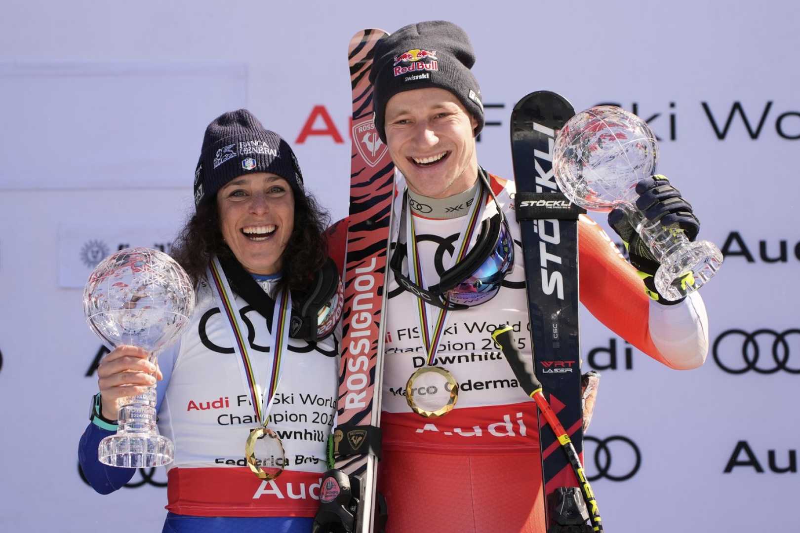 Federica Brignone Marco Odermatt Ski Racing Celebration