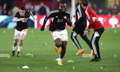 Feyenoord Fc Players Warming Up Before A Match