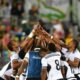 Fiji National Football Team In Victory Celebration