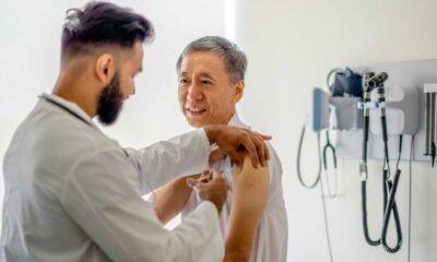 Flu Vaccine Clinic Patients Getting Vaccinated