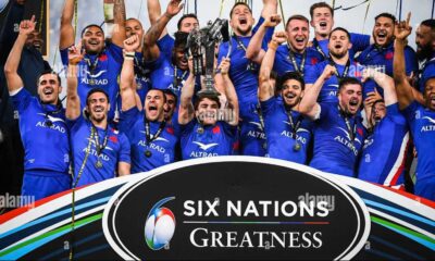 France Rugby Team Celebration Stade De France