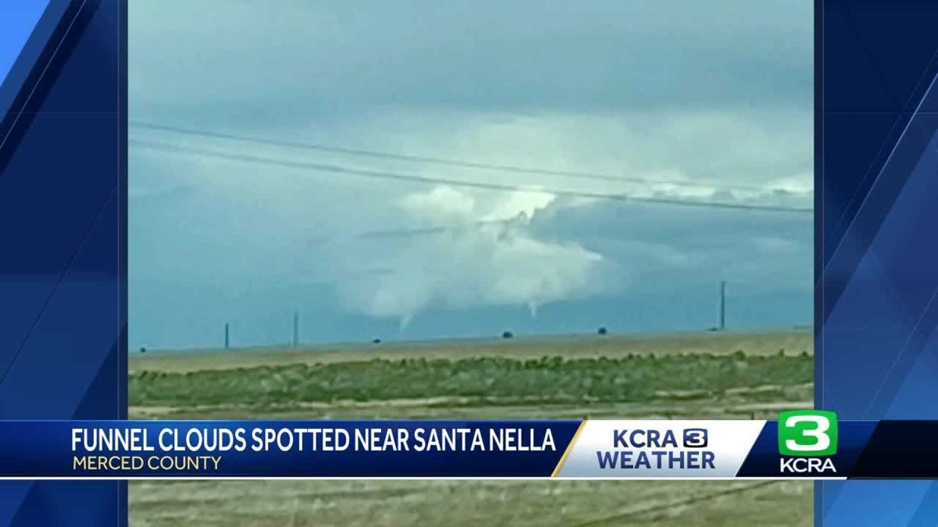 Funnel Clouds Merced County Thunderstorms