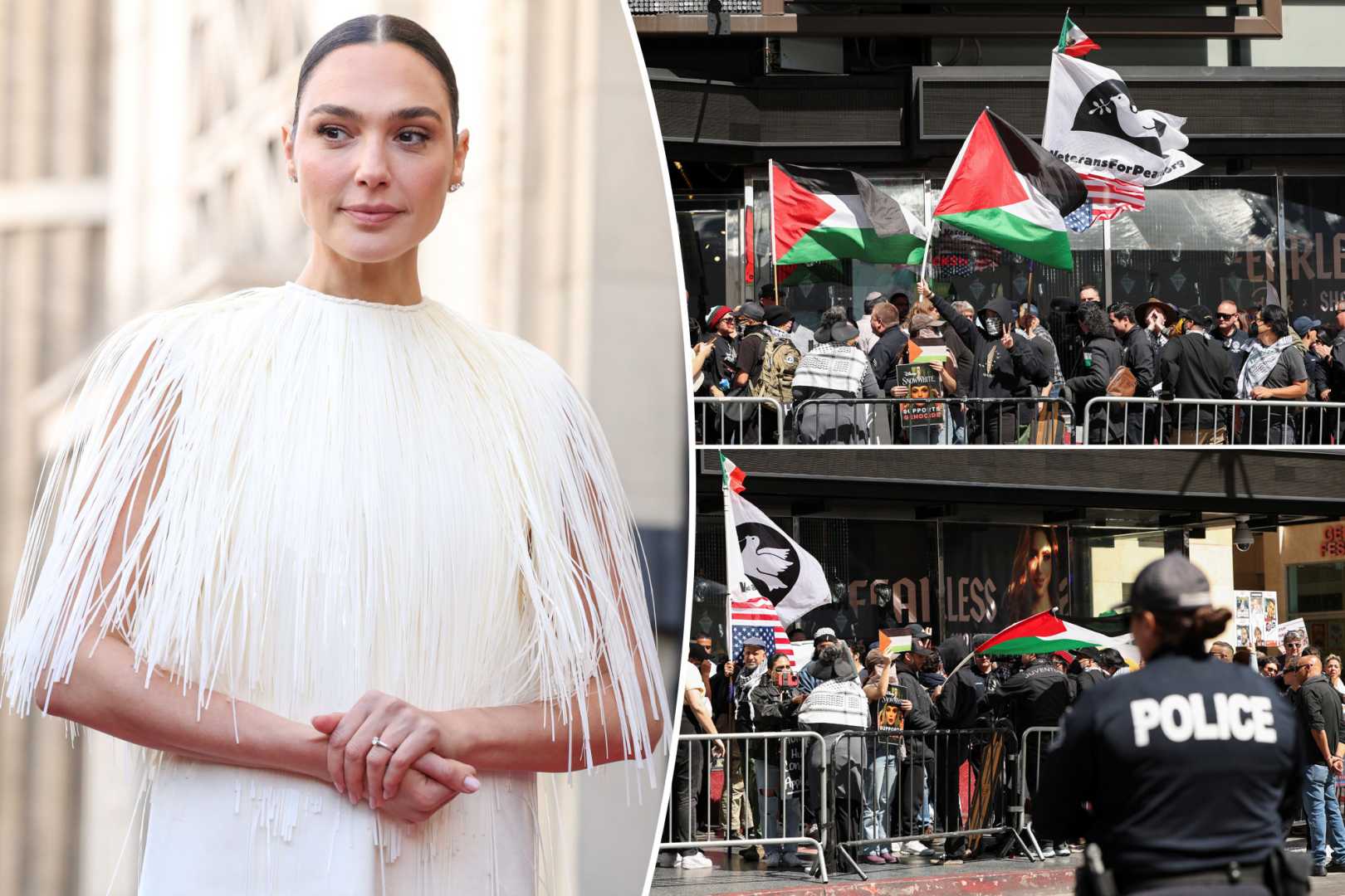 Gal Gadot Hollywood Walk Of Fame Ceremony Protest