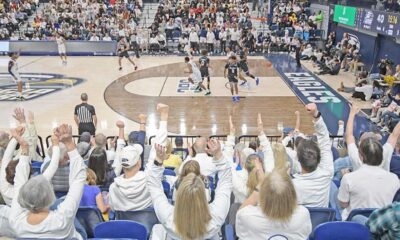 Georgia Southern Basketball Players Celebrating