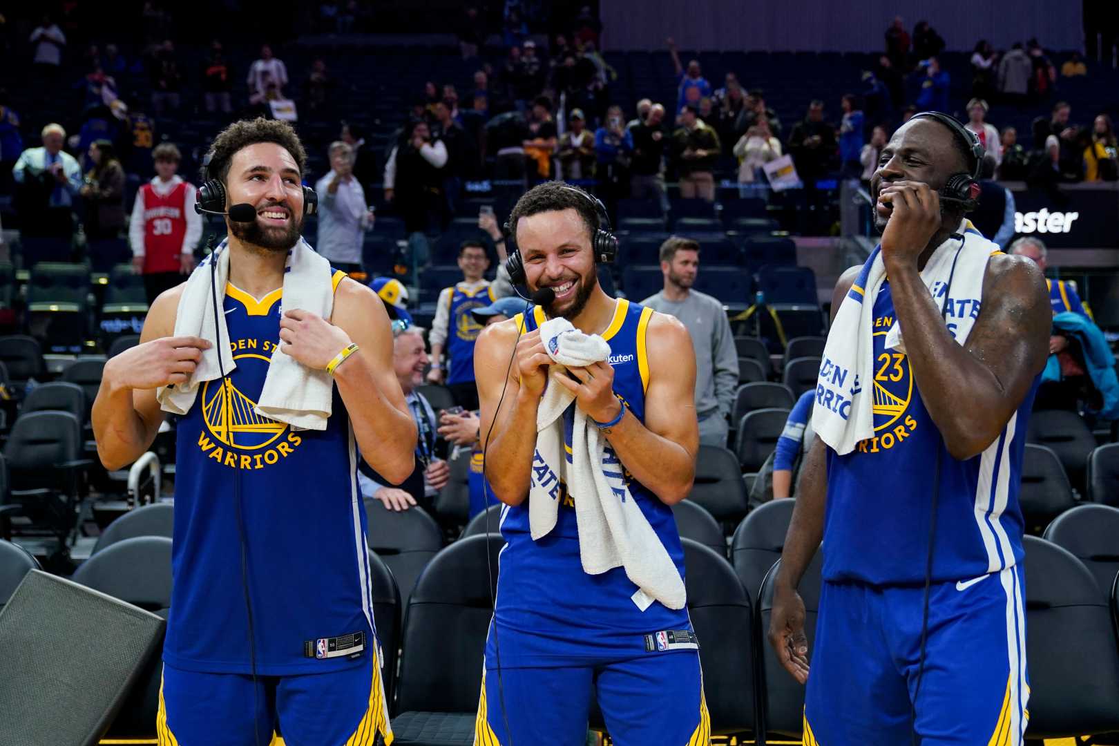 Golden State Warriors Basketball Team Celebrating