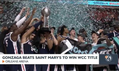 Gonzaga Basketball Team Celebration Wcc Tournament