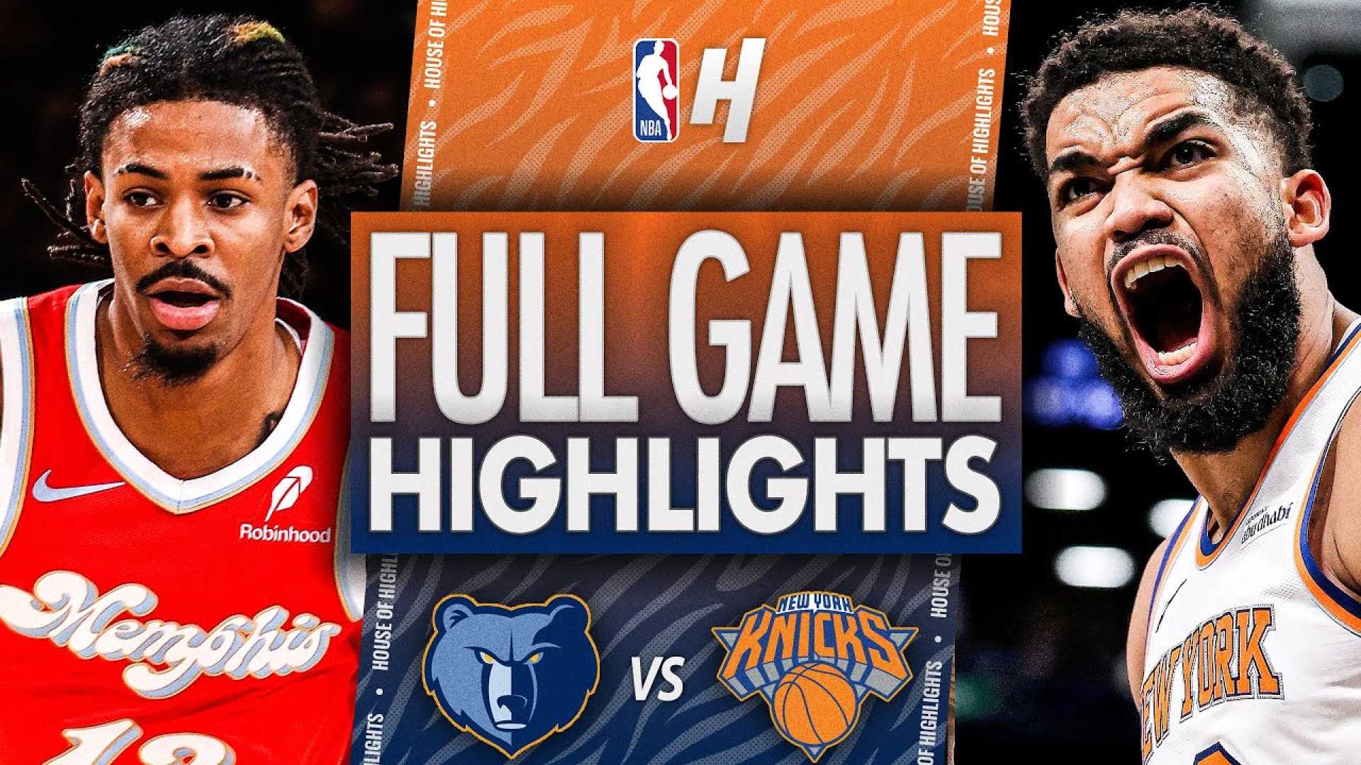 Grizzlies Knicks Basketball Game Highlights