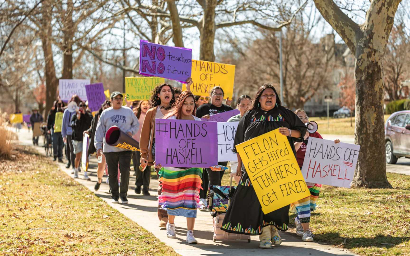 Haskell Indian Nations University Campus Educators Protest