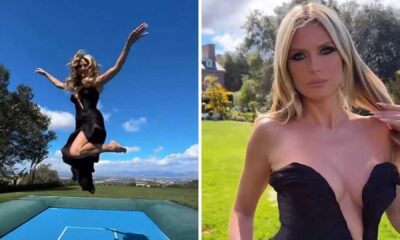 Heidi Klum Trampoline Oscar Warm Up