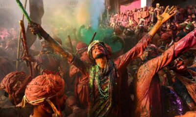 Holi Festival Celebrations Colored Powder South Asia