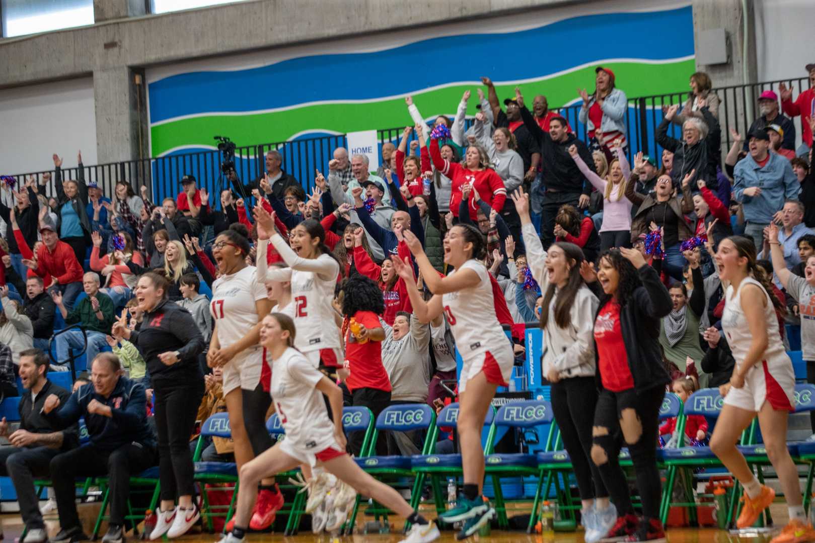 Hornell Red Raiders Basketball Victory Celebration