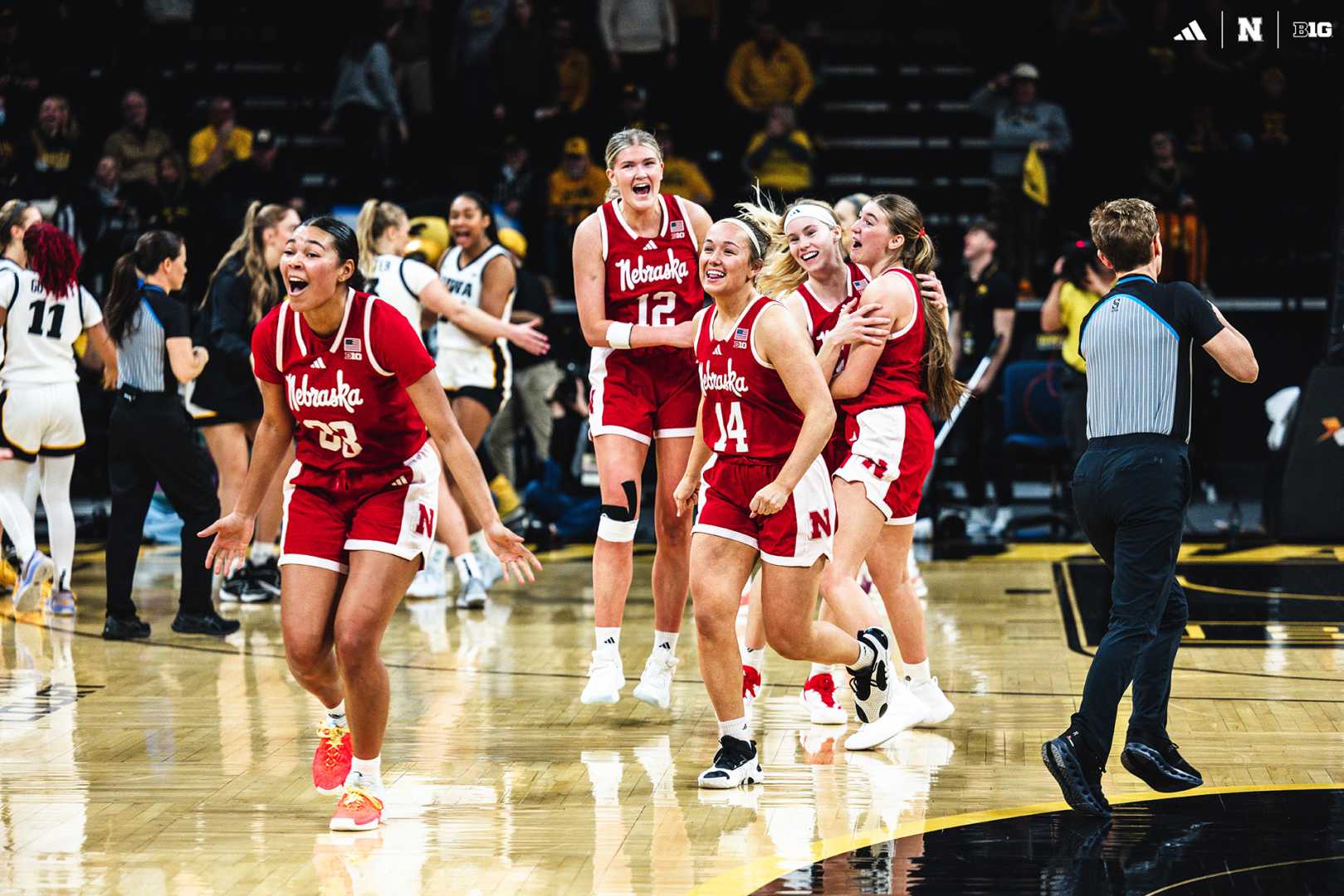 Huskers Women's Basketball Victory Celebration