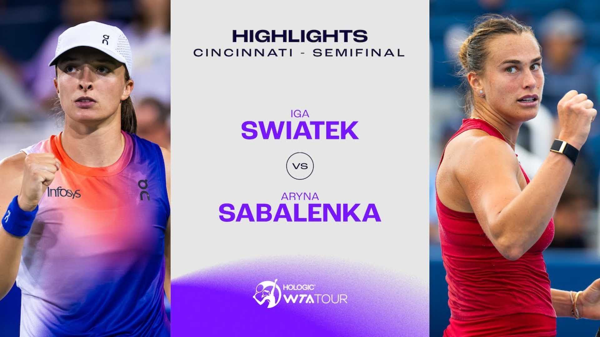 Iga Swiatek Aryna Sabalenka Tennis Match